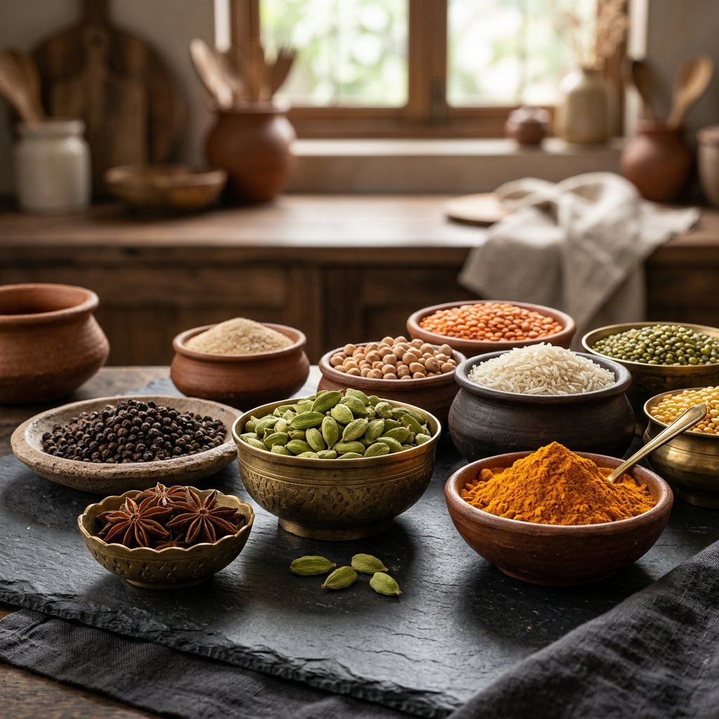 Spices and grains